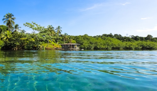 Caribbean islands in Panama. Zapatilla. Bocas Del Toro