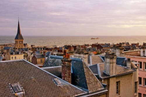 Le Havre city, France. View from a height.