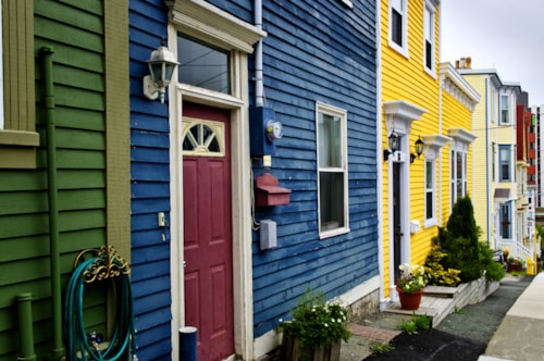 Colorful houses in St. John's, Newfoundland, Canada