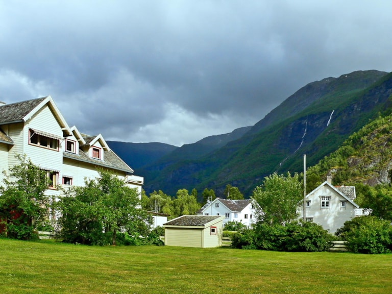 Norway-view on the town Skjolden