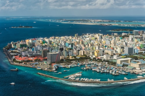 Luftaufnahme Hauptstadt der Malediven